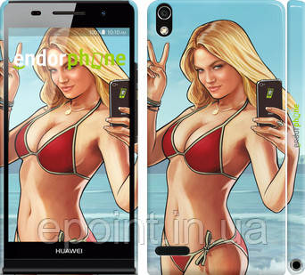 Чехол на Huawei Ascend P6 GTA 5. Girl "947c-39", фото 1