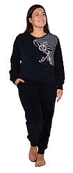 Комплект жіночий велюр (футболка довгий рукав.+штани.), Nicoletta