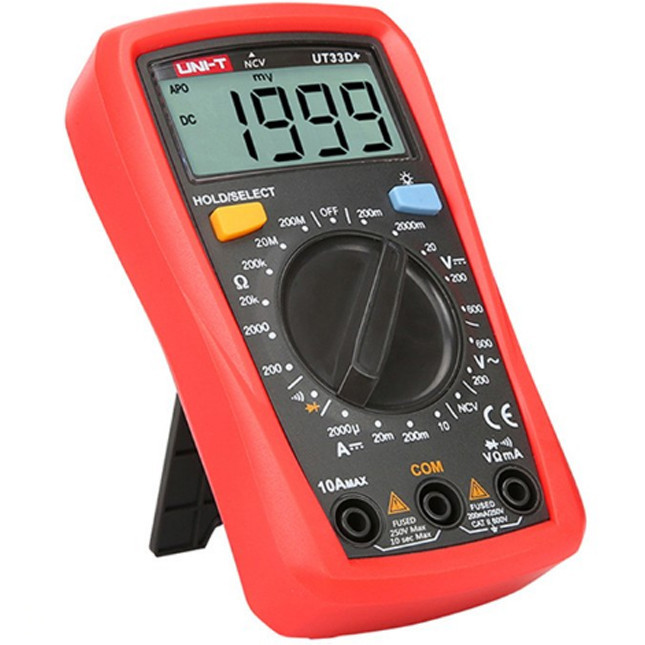 Мультиметр UNI-T UT33D+ (600В, 10А, 200МОм, NCV)
