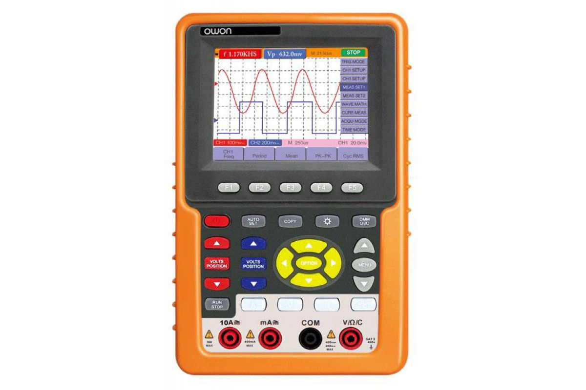 Портативний осцилограф OWON HDS2062M-N +DMM, 60 МГц, 2 канальний, 500 МВ/с