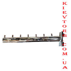 Кронштейн (флейта) в рейку хром 30 см на 7 цвяшків