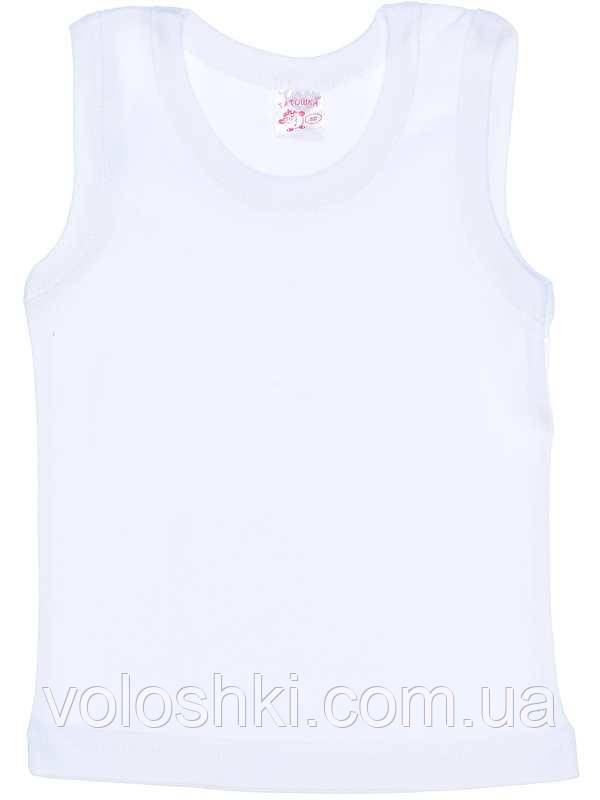 Майка для хлопчика, рибана, біла Татошка, фото 1