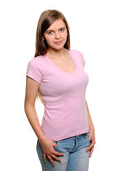 Футболка жіноча короткий рукав, V образне горло, НатаЛюкс (розмір 2)