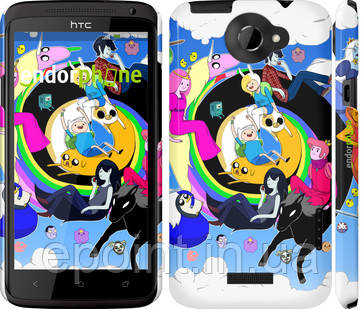 Чехол на HTC One X Adventure time. v3 "2455c-42"