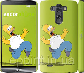 Чохол на LG G3 dual D856 Гомер на зеленому тлі "654c-56"