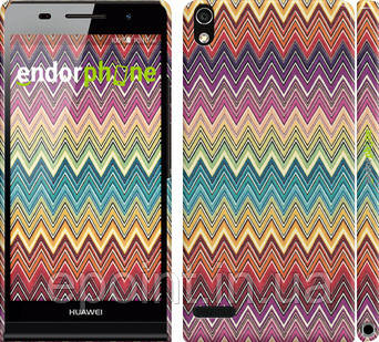 Чехол на Huawei Ascend P6 Шеврон v4 "1059c-39", фото 1