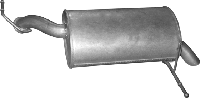 Глушитель Пежо 407 (Peugeot 407) 2.2i 04- (19.162) Polmostrow алюминизированный