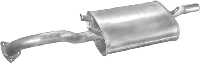 Глушитель Митсубиси Галант (Mitsubishi Galant) (14.44) 88-92 1.8/1.8i/2.0i kat Polmostrow алюминизированный
