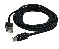 Магнітний кабель type-c FEL3.0, Essager 3А, 2 м, чорний