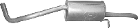 Глушитель Шкода Фабия (Skoda Fabia) 1.2 05-10 (24.13) Polmostrow алюминизированный
