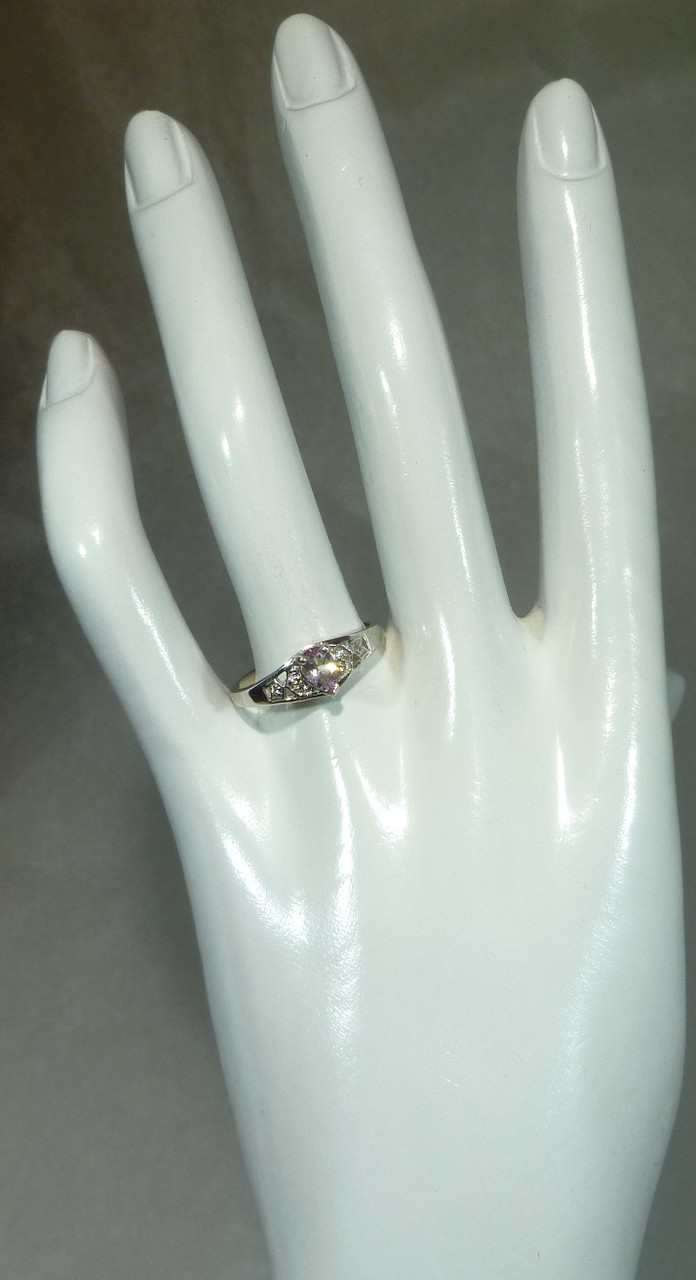 Редкость Кольцо с натуральным коллекционным розовым данбуритом 0.43 ct (мексиканский алмаз) Размер 18.75 - фото 10 - id-p1107814262