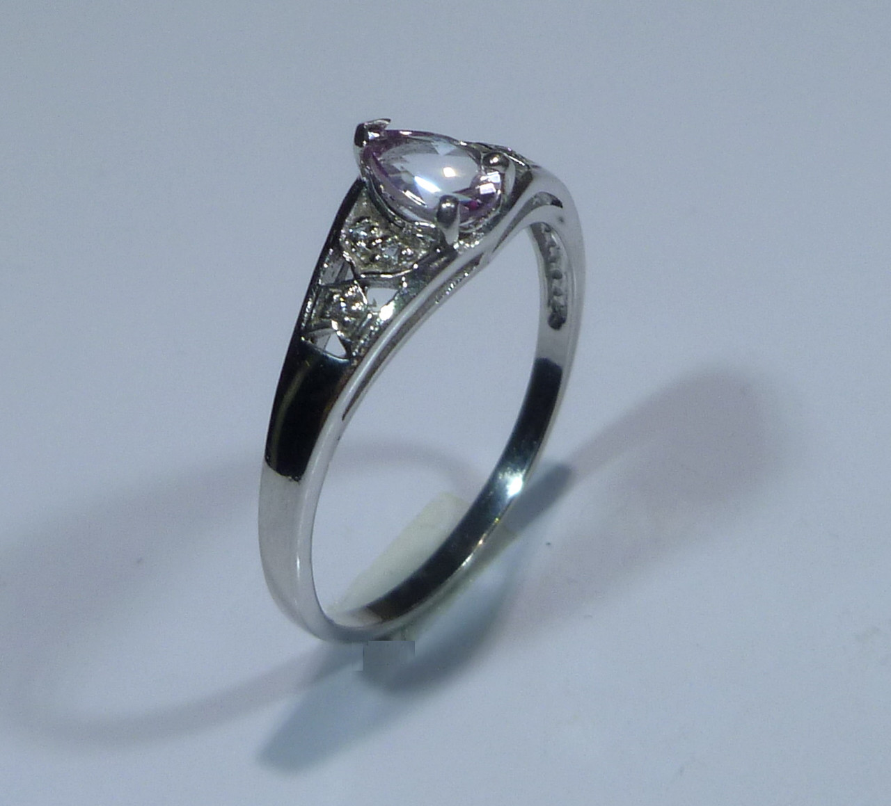 Редкость Кольцо с натуральным коллекционным розовым данбуритом 0.43 ct (мексиканский алмаз) Размер 18.75 - фото 2 - id-p1107814262