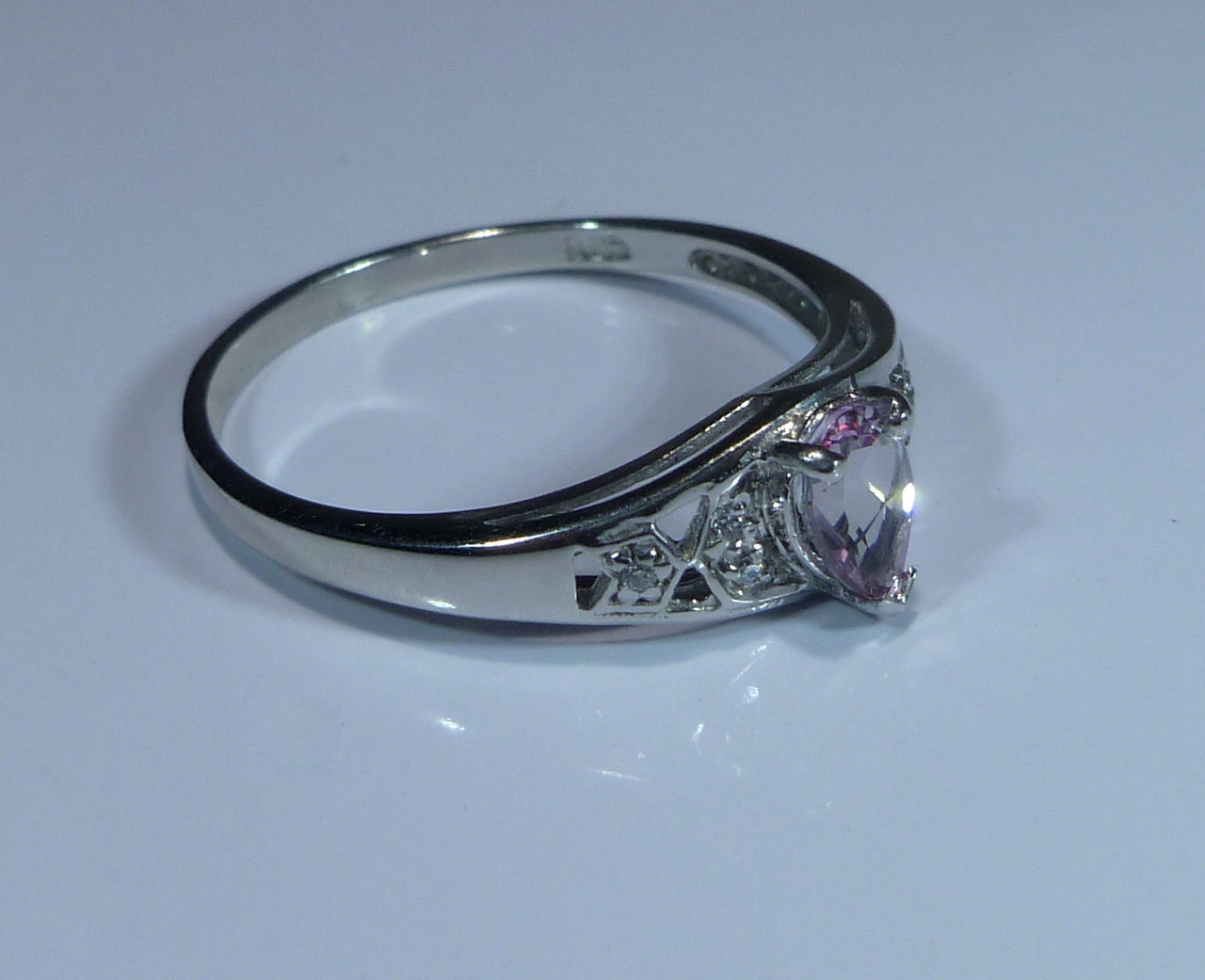 Редкость Кольцо с натуральным коллекционным розовым данбуритом 0.43 ct (мексиканский алмаз) Размер 18.75 - фото 4 - id-p1107814262