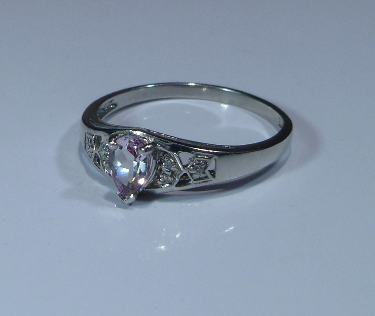 Редкость Кольцо с натуральным коллекционным розовым данбуритом 0.43 ct (мексиканский алмаз) Размер 18.75 - фото 3 - id-p1107814262
