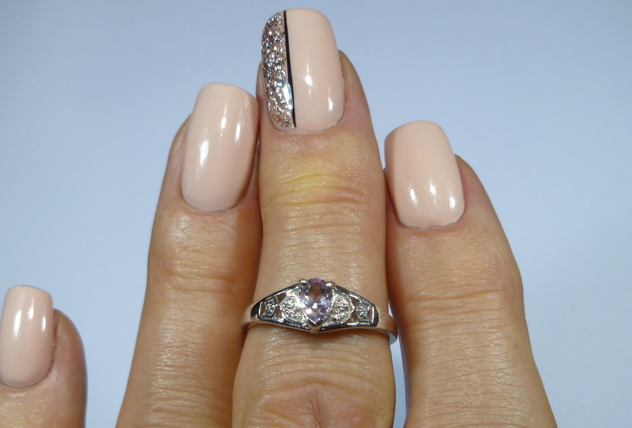 Редкость Кольцо с натуральным коллекционным розовым данбуритом 0.43 ct (мексиканский алмаз) Размер 18.75 - фото 8 - id-p1107814262