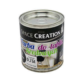 Грифельна фарба Space Creation 0,75 літра, Чорна, фото 1
