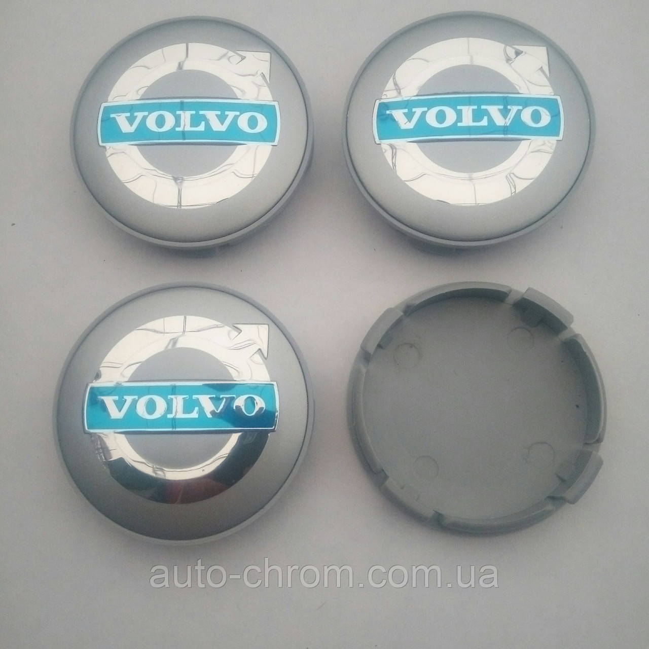 Ковпачки в диски Volvo 55-59 мм сірі, фото 1