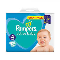 Pampers active baby 4 (76шт)