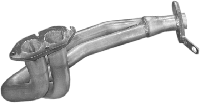 Приемная труба Опель Кадет (Opel Kadett) 82-90 1.3N/SR (17.464) Polmostrow алюминизированный