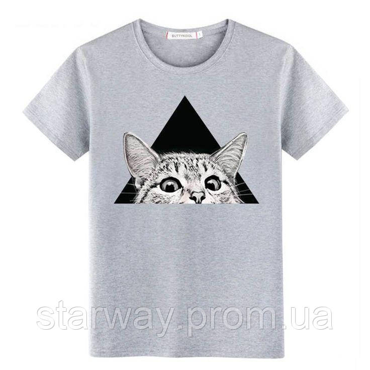 Футболка коте | принт кіт | різні кольори