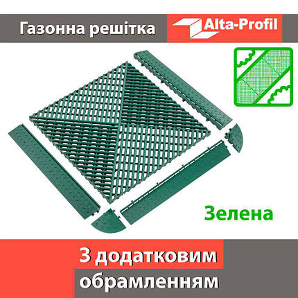 Решітка з додатковим обрамленням зелена, фото 1
