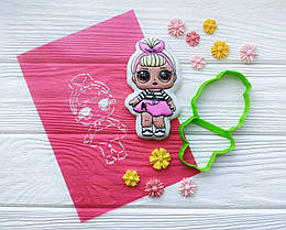 3D форми-вирубки для пряників "Кукла LОЛ 9"