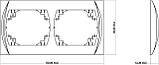 Рамка 2-місна горизонтальна Karlik LOGO 11LRH-2 графітова (для розеток та вимикачів), фото 2