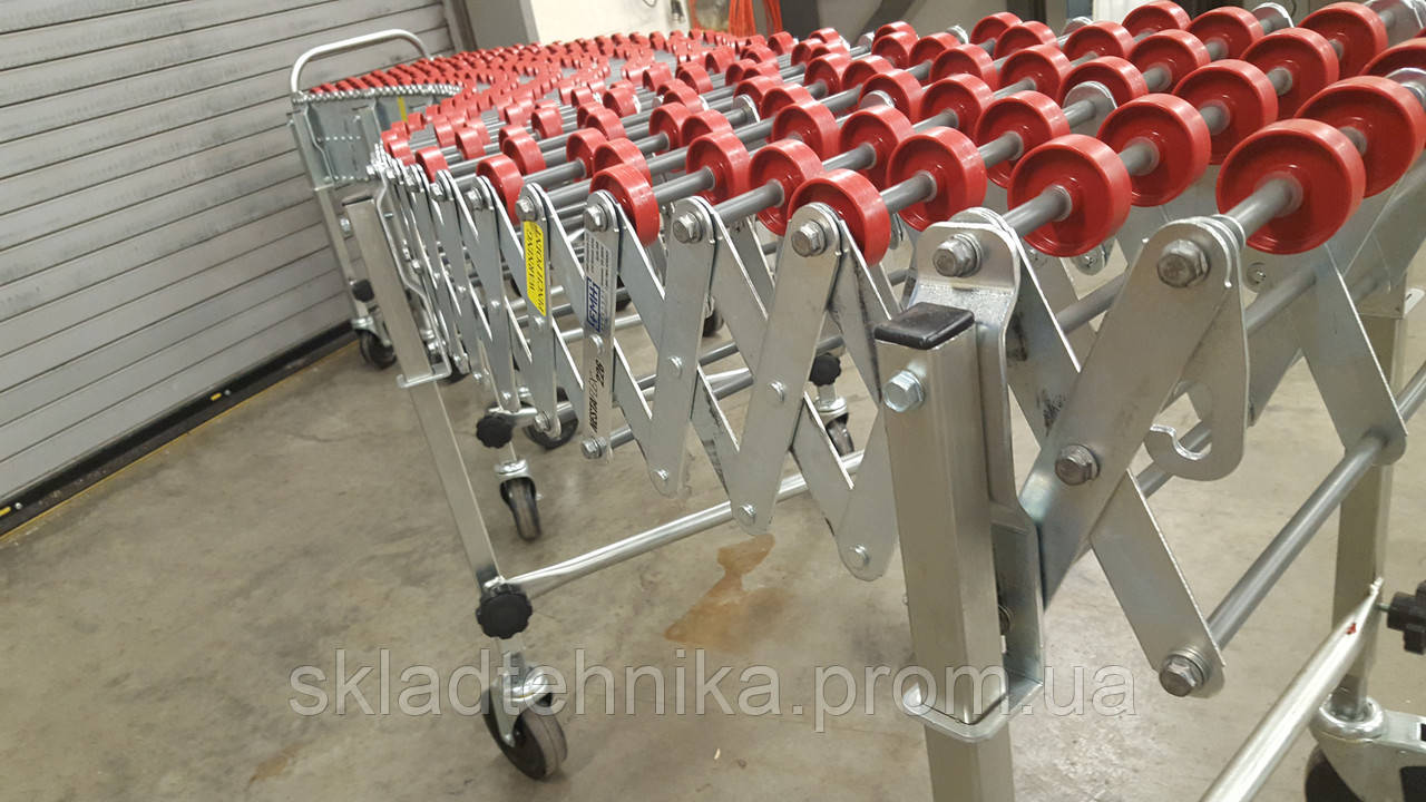 Раздвижной гибкий неприводной гравитационный рольганг - Пантограф / Flexible Roller Conveyor - фото 3 - id-p1107865400