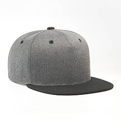 Бейсболка без логотипу INAL snap back 5 панелей L / 57-58 Сірий 203557