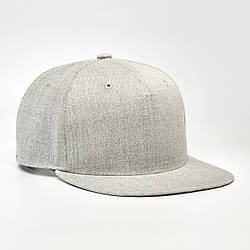 Бейсболка без логотипу INAL snap back 5 панелей L / 57-58 Світло-сірий 219157