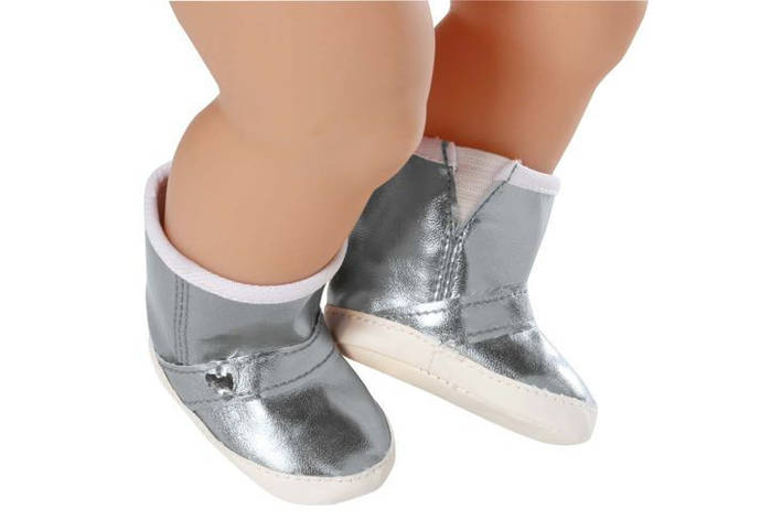 Чобітки сріблясті для ляльки Baby Born Zapf Creation, фото 2