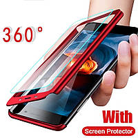 Чехол 360° Iphone 7/Iphone 8 + стекло в подарок, red
