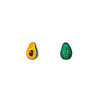 Кавайні сережки Авокадо асиметричні зелені сережки гвоздики