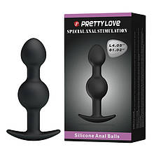 Анальні кульки для носіння Pretty Love Silicone Anal Balls Black
