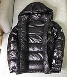 Пуховик чоловічий чорний зимовий металік, фото 4