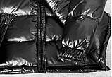 Пуховик чоловічий чорний зимовий металік, фото 6