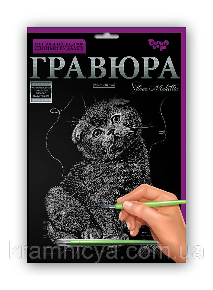 Гравюра А4 Веслоуха Срібло