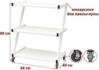Тележка косметологическая / манипуляционная на 3 полки мод. 108 металл