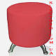 Пуф (банкетка) для магазину круглий на хромованих ніжках, різні кольори, фото 2