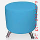 Пуф (банкетка) для магазину круглий на хромованих ніжках, різні кольори, фото 3