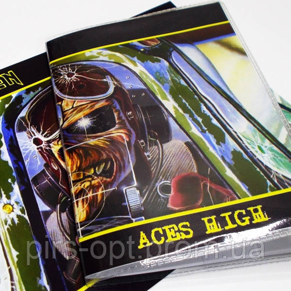 Обложка ПВХ на паспорт "Iron Maiden Aces high"