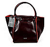 Велика жіноча шкіряна сумка Galanty Бордового кольору, фото 3