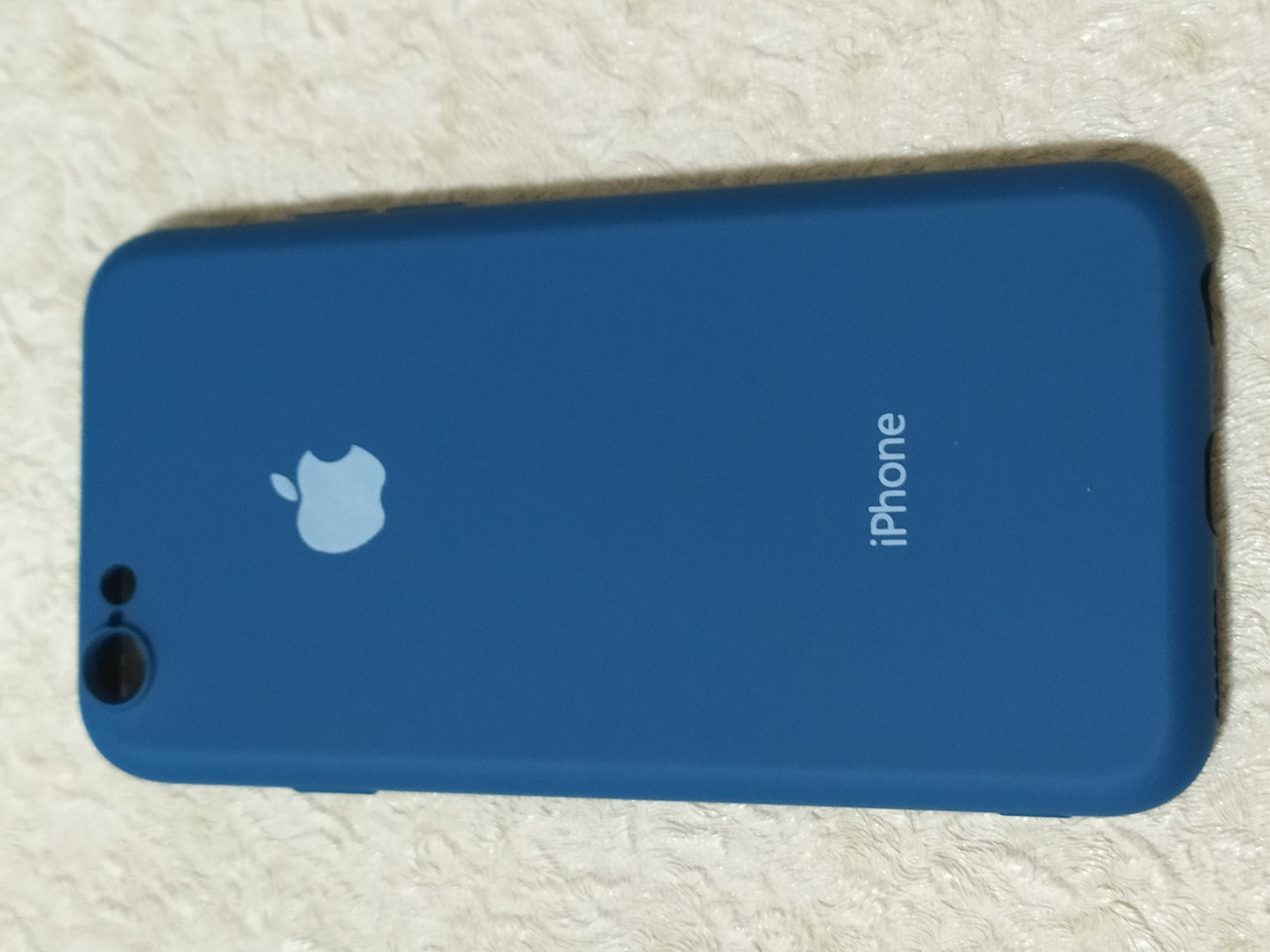 Накладка Silicon Cover full для iPhone 6 (темно - синій)