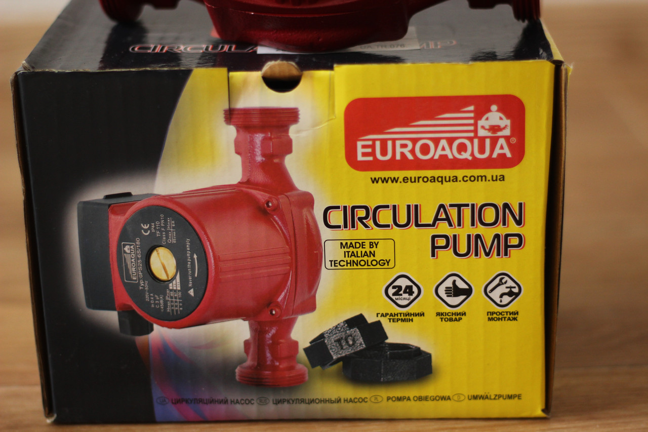 Циркуляційний насос для опалення Euroaqua GPS 25/6-180, фото 1