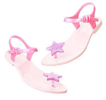 Жіночі сандалі Zhoelala 38 24,3 см бежеві зірка рожева з блискітками