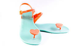 Жіночі сандалі Zhoelala 36 23 см м'ята серце кораловий