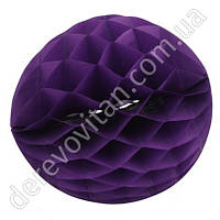 Бумажный шар-соты, фиолетовый, 30 см