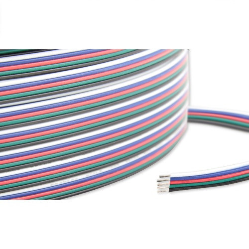Кабель 5х0,32мм² для стрічок RGBW, 5 жил.