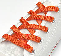 Шнурок Простой Плоский Длинна 1 метр цвет Оранжевый (ширина 7 мм)