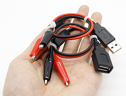 Перехідник USB тама з із ізоляторами — затискачі крокодила для USB-тестера